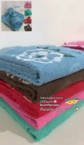 Toalha de Banho Jacinta - 100% Algodão - Entrega Grátis