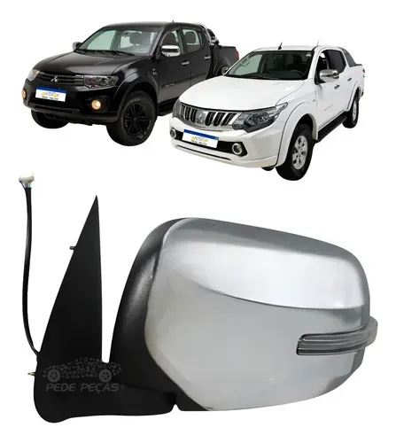 Retrovisor Esquerdo Mitsubishi Triton 2017 A 2020 Retrátil Esquerdo