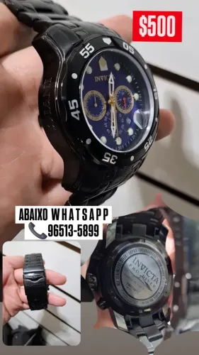 Relógio INVICTA PRO DIVER FUNCIONAL ALL BLACK 