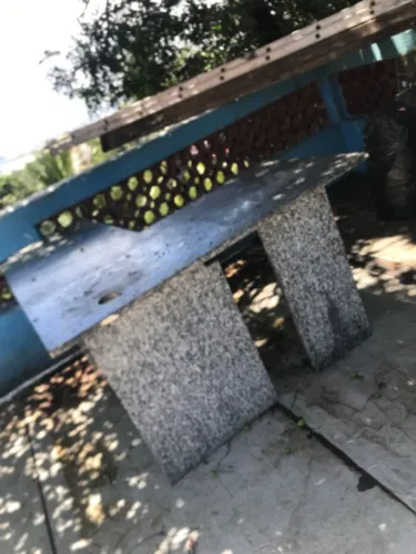 Balcão de mármore em L