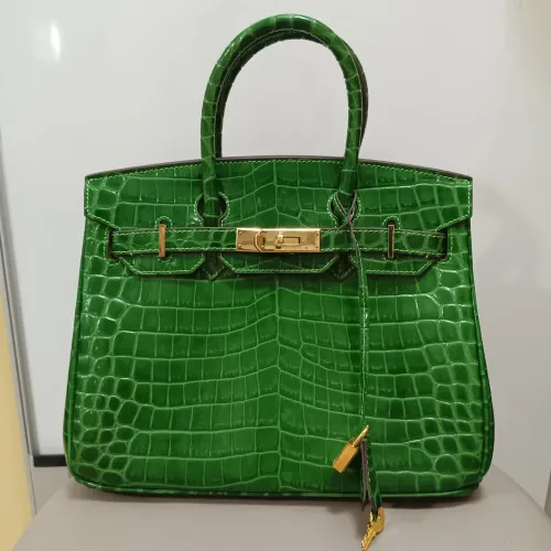 Bolsa Hermes birkin verde crocodilo 