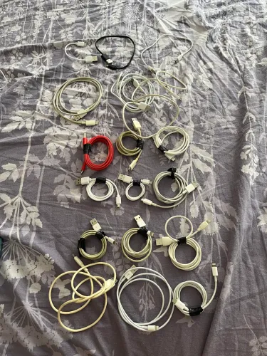 Lote 18 Cabos USB para Celular (iPhone + USB-C + Micro USB)