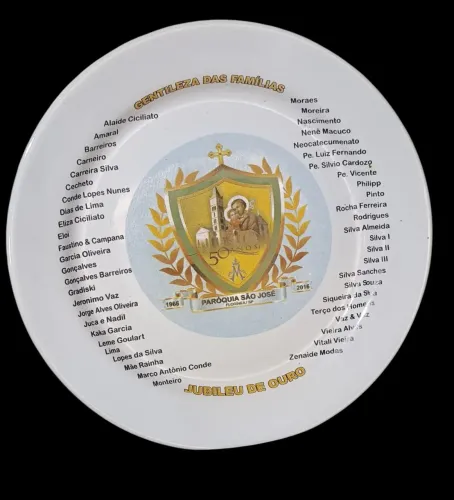 Antigo prato decorativo para colecionadores