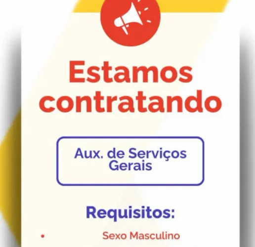 VAGA DE EMPREGO SERVIÇO GERAIS