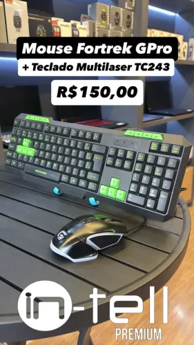 Mouse fortrek Gpro + teclado multilaser TC243
