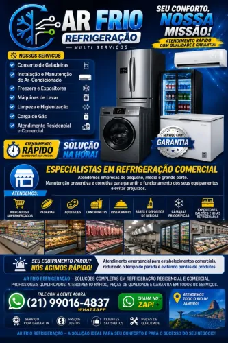 AR FRIO REFRiGERAÇÃO ASSISTÊNCIA TÉCNICA
