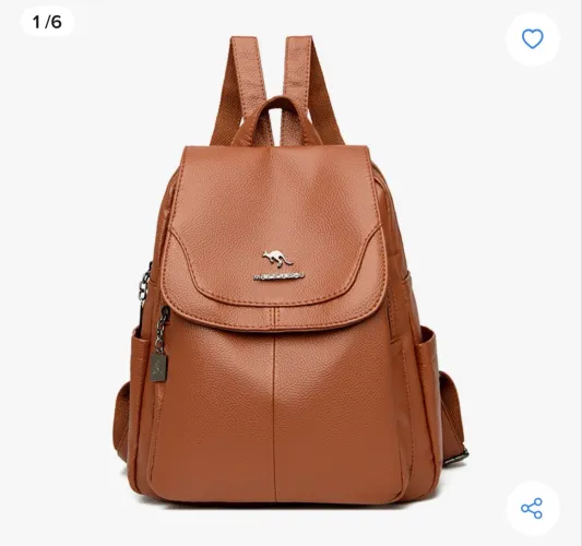 Bolsa Balidaishu Couro Marrom