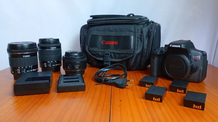 CÂMERA CANON T6I KIT COMPLETO