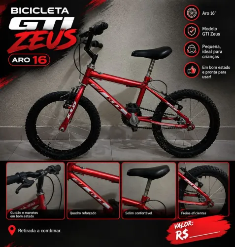 Bicicleta GTI Zeus Aro 16