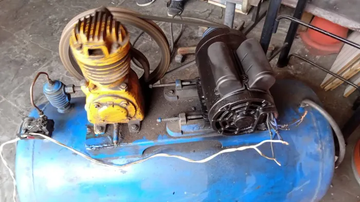compressor ar monofasico 2cv 200 litros usado 