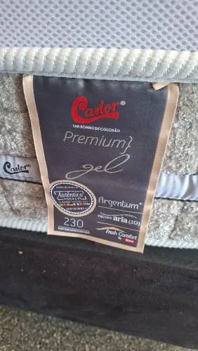 Cama box Queen size colchão castor molas ensacadas bambu