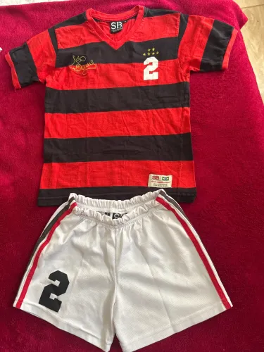 Conjunto flamengo infantil retrô