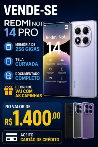 Celular redmi note 14 pro tela curvada novo