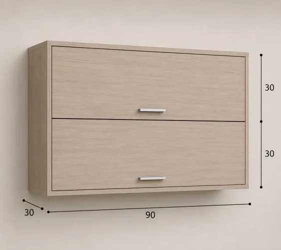 Armário em mdf com porta basculante duplo