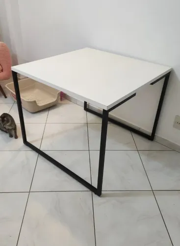 Mesa industrial branca MDF
