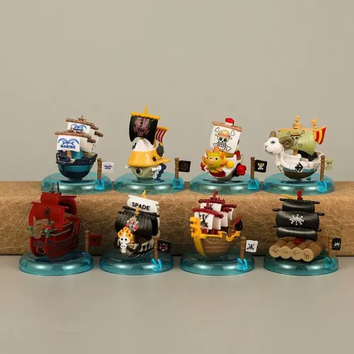 Barco Barcos Navios Jangada dos Piratas One Piece Miniatura 7,5cm