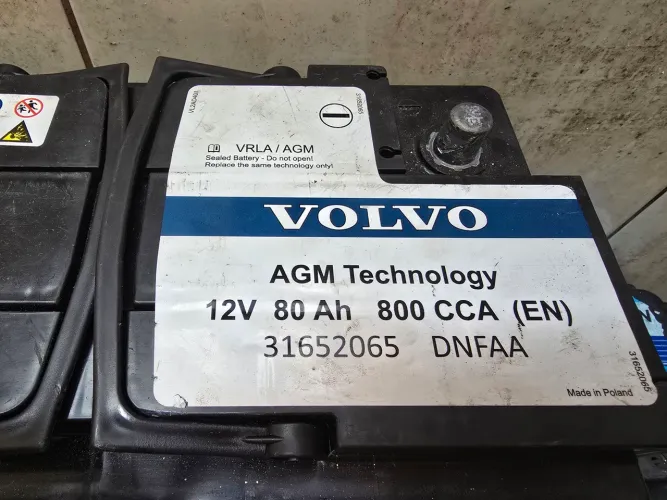 Baterias Automotivas 80 Amperes Volvo AGM