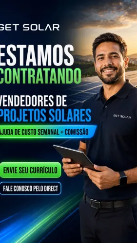 Vaga para vendedor de projeto solar