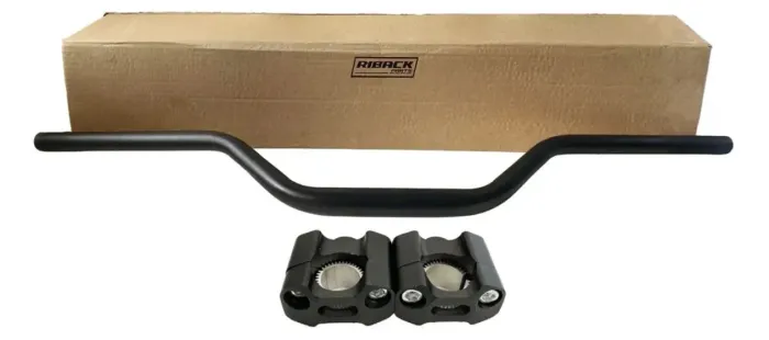 Guidão Esportivo Fat Bar 28mm Alto com Suporte Preto