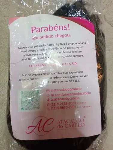 Cabelo 100% Humano Semi-Novo - 300g (65 a 70cm) Ponto Americano