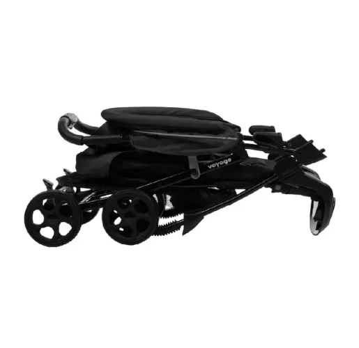Carrinho de bebê semi novo Voyage, aguenta até 15kg até 24 meses, preto com porta copo