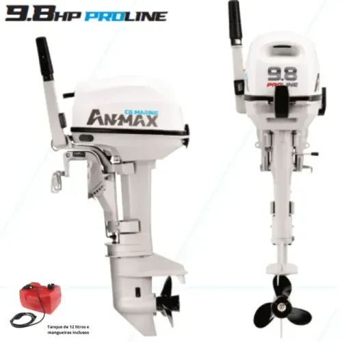 Motor Anmax 9.8HP Manual - Motor de Popa Novo