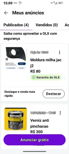 Moldura milha jac j2