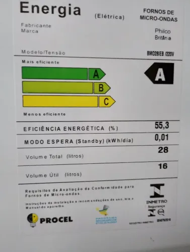 Microondas Britânia 28lt IMPECÁVEL