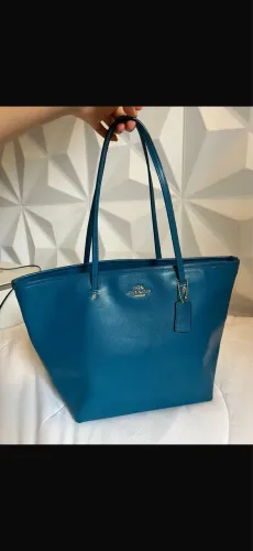 Bolsa de couro COACH azul