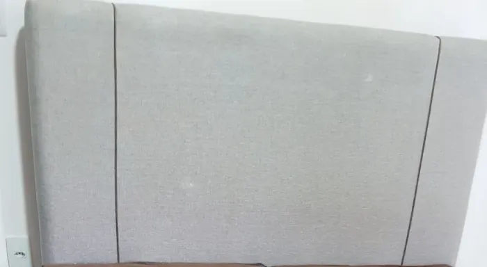 Cabeceira Herval estofada em linho