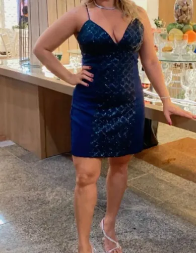 Vestido de festa azul