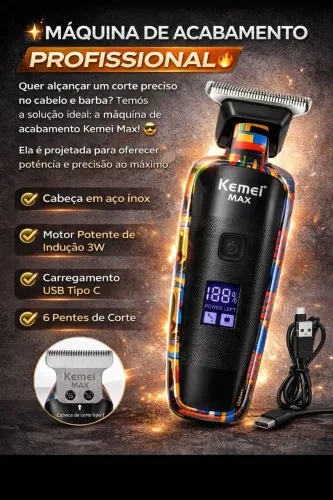 Maquina De Acabamento Profissional Kemei Km Max 5090