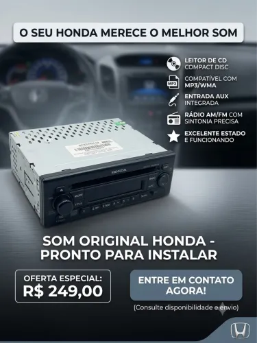 Rádio Original Honda Fit 2009 a 2014 - Preço de Desapego!