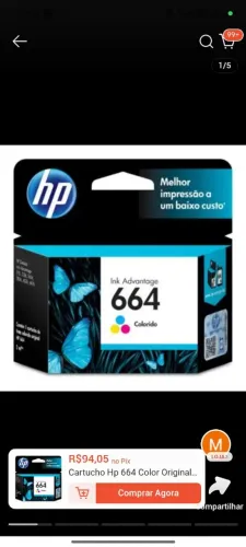 Cartucho Hp 664 Color Original