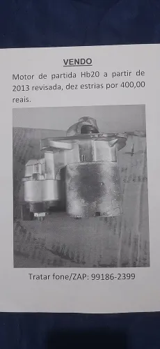 motor de partida carro Hb20