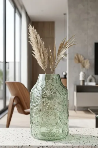 Vaso Vidro Decorativo Verde