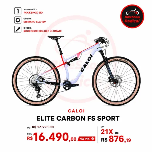 Bike Caloi Elite Carbon FS Sport - Nova