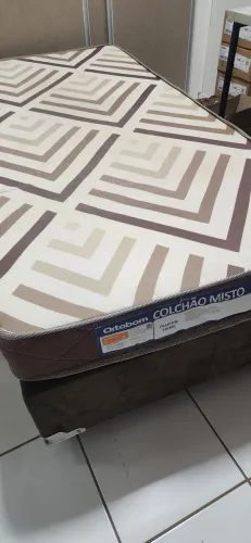 CAMA BOX + COLCHÃO SOLTEIRO