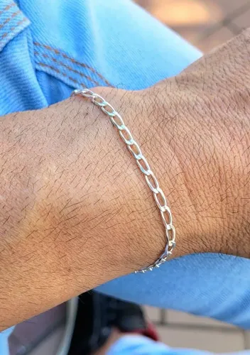 Pulseira Grumet alongada Prata 925 DESCONTO