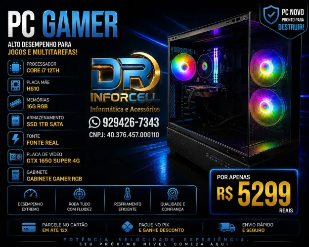 PC GAMER I7 12ª-GERAÇÃO
