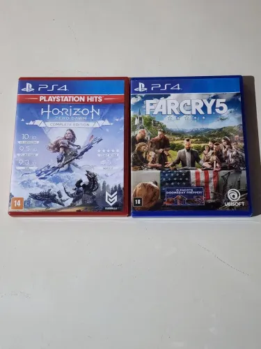 Kit Jogos PS4 Far Cry 5 e Horizon Zero Dawn Complete Edition - Mídia Física