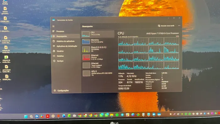 PC Gamer Ryzen 7 5700X + RTX 2060 Super 8GB + 16GB RAM + NVMe 1TB