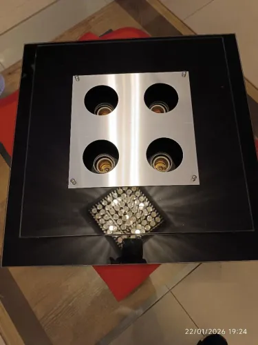 Lustre plafon de vidro para 4 lâmpadas 127v
