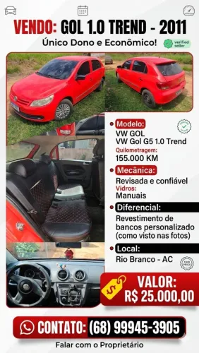 Volkswagen Gol Geração IV Trend 1.0 8V MI Total Flex Mec. 2P 2011