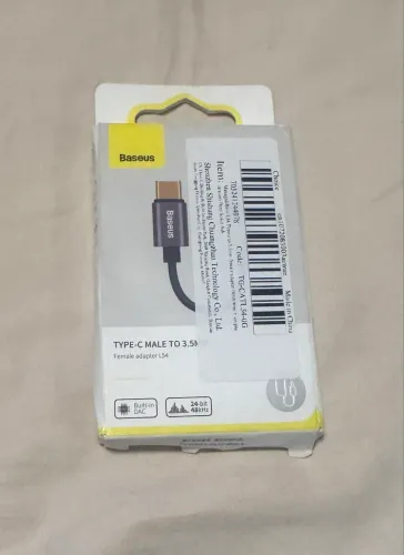 Adaptador fone de ouvido celular Baseus usbc para 3.5mm p2 fone de ouvido jack aux