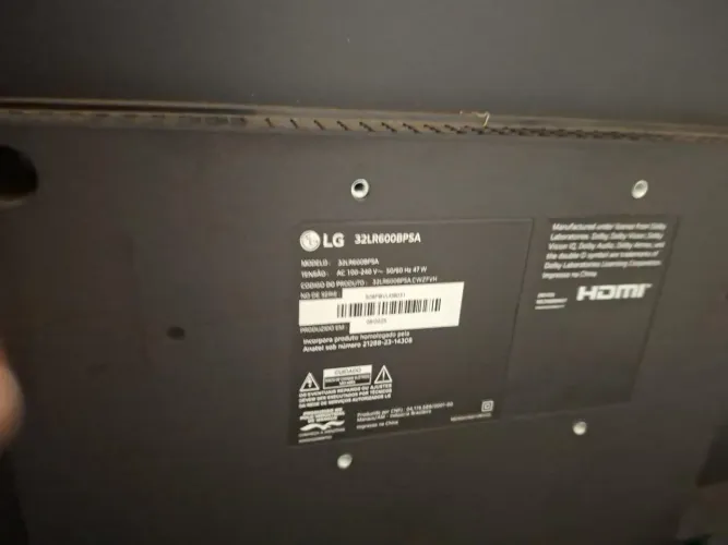 SmatTv lg 32 polegadas com defeito no display