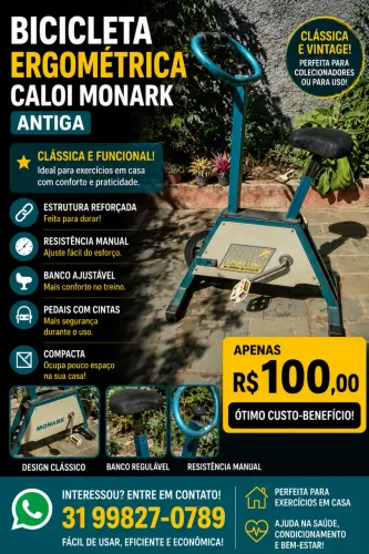 Bicicleta Ergométrica Caloi Monark 