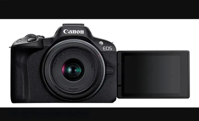 Canon r50 com lente 18-45mm