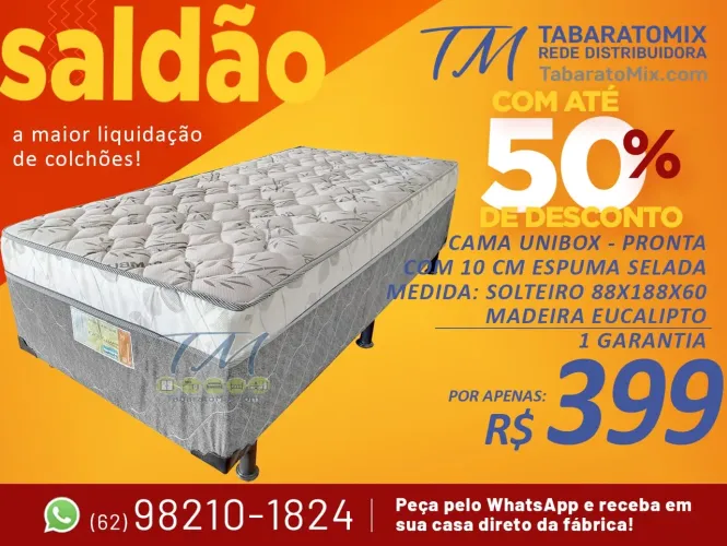 Cama Box solteiro Apenas 399,00