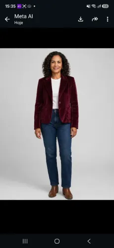 Blazer veludo , na cor vinho